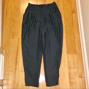 Kimchi Blue teal satin trousers